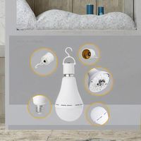 Ampoule LED rechargeable E27, ampoules LED d'urgence, température de couleur 2700K/4500K/6500K, durée de vie 25000 heures, CRI 80 CE