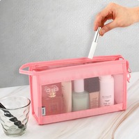 SENYU Sac à dos durable, tendance, écologique, réutilisable, recyclable, portable, avec fermeture éclair, motif lettres, imperméable, en tissu Oxford et maille transparente