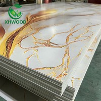 Panneau mural en PVC 2mm 3mm intérieur UV feuilles de marbre PVC haute brillance