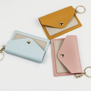 Portefeuille compact en cuir PU coloré, élégant et stylé, pour cartes d'identité, sac de rangement pour cartes, pochette à monnaie portable et tendance - Product Image 3