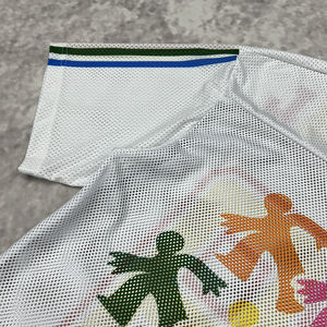 Nueva ropa de calle para hombre, Camiseta deportiva de gran tamaño con serigrafía, Camiseta holgada de fútbol de malla de poliéster de alta calidad para hombre - Product Image 4