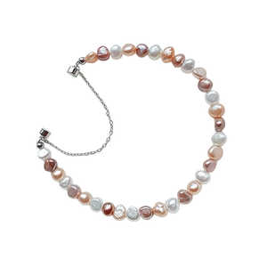 Bracelet en perles d'eau douce naturelles pour femmes, élégants bracelets en perles - Product Image 2