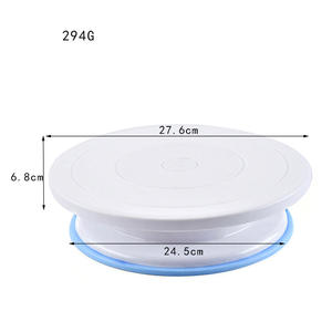 Lixsun Plaque de montage de gâteau Fond plat Table de montage en plastique Porte-gâteau d'<span class=keywords><strong>anniversaire</strong></span> antidérapant Plaque rotative Outil de cuisson - Product Image 5