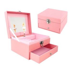 Caja <span class=keywords><strong>de</strong></span> Joyería <span class=keywords><strong>Musical</strong></span> Rosa <span class=keywords><strong>con</strong></span> Forma <span class=keywords><strong>de</strong></span> <span class=keywords><strong>Bailarina</strong></span>, <span class=keywords><strong>con</strong></span> Cerradura y Cajón, Organizador <span class=keywords><strong>de</strong></span> Joyas <span class=keywords><strong>de</strong></span> 2 Niveles <span class=keywords><strong>con</strong></span> Espejo, Regalo <span class=keywords><strong>de</strong></span> Cumpleaños para Niñas - Product Image 1