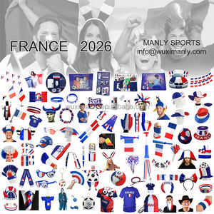 Collana e Fascia <span class=keywords><strong>per</strong></span> Capelli con Fiori in Tessuto Ecologico Francia 2026, Accessori Colorati <span class=keywords><strong>per</strong></span> Tifosi di Calcio - Product Image 6