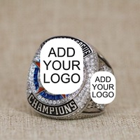 Bagues de sport personnalisées Alliage de zinc Laiton 925 Argent Bague de championnat de basket-ball personnalisée