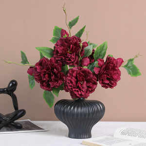 Fleurs de pivoine artificielles Ruilisi, rose clair, en soie, faites à la main, pour mariage, décoration de la maison, 2 têtes, tige unique, arrangement en vase - Product Image 2