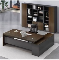 Bureau de direction moderne, table de travail individuelle pour manager, bureau en bois pour la salle de bureau
