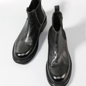 Botas cortas de cuero nuevas para hombre, estilo Chelsea, para negocios, uso casual, zapatos de cuero de caña alta, zapatos para exteriores - Product Image 3