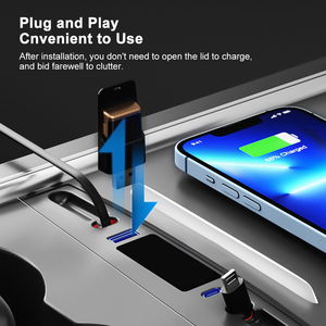 แท่นวาง27W ที่ชาร์จในรถฮับ USB สำหรับเทสลารุ่น3อุปกรณ์เสริม Y คอนโซลกลางแท่นวาง - Product Image 3