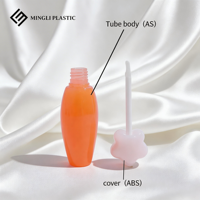 Emballages cosmétiques en plastique ABS pour gloss à lèvres liquide cylindrique avec bouchon à vis personnalisé, impression UV/sérigraphie