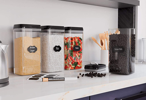 4PC Đặt Nhà Bếp & Phòng Đựng Thức Ăn Được Niêm Phong Tốt Hộp Đựng Thực Phẩm Cực Lớn Có Nắp Đậy Cho Mì Ống, Bột Mì, Ngũ Cốc - Product Image 4