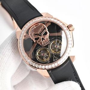 Montre mécanique pour homme de haute qualité, design ajouré, double tourbillon, cadran à aiguilles, verre saphir, résistance à l'eau 20m, métal - Product Image 2