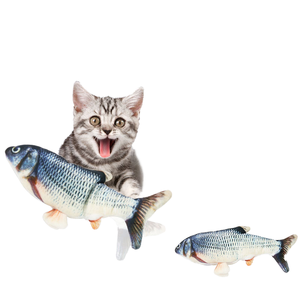 Promoción Venta Interactivo Floppy Fish Cat Toy USB Cargado y lavable con <span class=keywords><strong>Catnip</strong></span> 10PCs MOQ Plástico Metal Regalos para gatos - Product Image 3