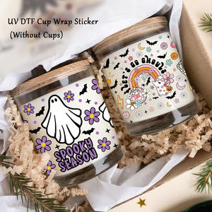 Diseños aleatorios Set Cupwraps mixtos-Calcomanía de copa de Halloween de 16oz-Transferencia de pegatinas UV DTF-Decoración de calcomanías de vaso personalizado - Product Image 4