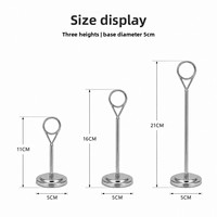Support de numéro de table moderne en acier inoxydable pour mariage, restaurant, banquet, salle à manger - Cartes de visite et menus