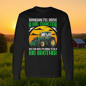 T-shirt à manches longues Big Brother Tractor pour enfants, chemise sur le thème de la ferme - Product Image 3