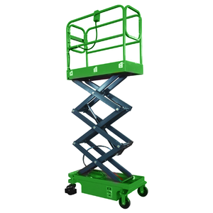 Platform Kerja Scissor Lift Elektrik 4.4m dengan Kaki Lipat Bahan Komposit Meja 1150x700mm Kapasitas 300kg - Product Image 3