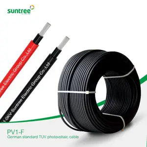 Ligne de module solaire certifiée TUV câble photovoltaïque en polyoléfine réticulée à irradiation sans halogène à faible dégagement de fumée
