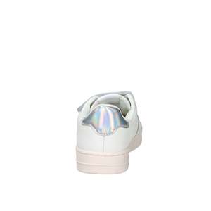 Sneakers Victoria per Ragazze, Bianche e Argento con Pannello Laterale Glitterato e Chiusura in Velcro, Scarpe Casual - Product Image 4