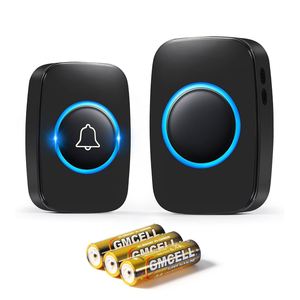 Sonnette sans fil étanche A10, portée 300m, sonnette de porte intelligente pour la maison, écran LED, matériau ABS, installation facile 1 - Product Image 1