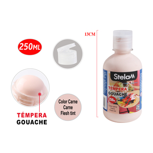 Tempera Gouache vernice 250ml tinta carne per progetti d'arte e artigianato su tela di vetro di carta confezionato in scatola - Product Image 1