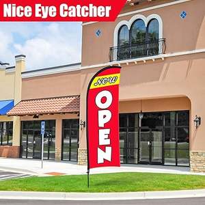 Bandera de Plumas con Kit de Mástil y Estaca <span class=keywords><strong>para</strong></span> el Suelo, Bandera Publicitaria Tipo Swooper <span class=keywords><strong>para</strong></span> Negocios - Product Image 1