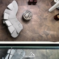 Pisos de madera de roble y nogal de ingeniería estándar de la UE Pisos de madera dura de parquet multicapa para Villa Apartamento Hotel
