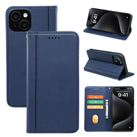 Étui de téléphone en cuir portefeuille magnétique fort pour iPhone 12 13 14 15 16 Plus Pro Max étuis porte-carte