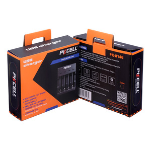 Caricabatterie ricaricabile <span class=keywords><strong>Nimh</strong></span> portatile colorato di marca PKCELL 8146 AA AAA dimensioni 4 Slot luce di svolta - Product Image 6