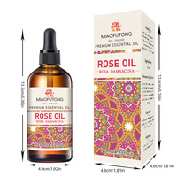 Huile Essentielle de Rose Rosa Damascena Pressée à Froid 100% Pure pour Soins de la Peau, Aromathérapie, Diffuseur, Massage Quotidien du Corps et du Visage