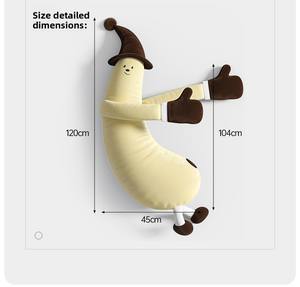 Oreiller de sommeil pour filles et femmes enceintes, avec compression chaude apaisante pour les jambes et le ventre, en coton avec rembourrage en coton PP, forme banane - Product Image 6