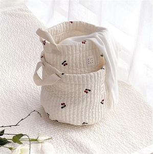 Sac de rangement multifonctionnel personnalisable <span class=keywords><strong>pour</strong></span> <span class=keywords><strong>bébé</strong></span>, broderie, couches, vêtements, jouets, seau de rangement, literie - Product Image 5