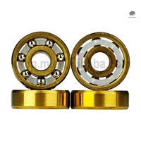 Roulements à billes en acier à gorge profonde 608 627, 8*22*7mm, revêtement titane doré, durables, vente en gros, pour patins à roulettes et skateboards en ligne