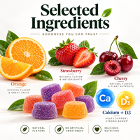 Gummies Calcium D3, Vitamine D3, Complément de Calcium, Nutrition Osseuse, Nutrition Quotidienne pour Adultes, Complément Alimentaire en Gummies, Fournisseurs OEM ODM
