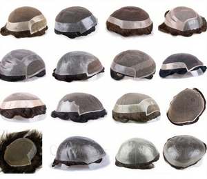 Système capillaire Mono Base Afro pour hommes noirs, 3 clips, lisse, ondulation Water Wave, toupet 100% cheveux indiens Remy, volume moyen, densité légère - Product Image 6