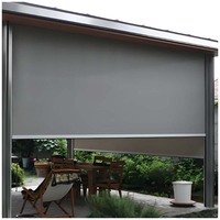 Pergola motorisée intelligente en aluminium à lames orientables intégrées, stores extérieurs à enroulement, écran solaire, stores à enroulement extérieurs