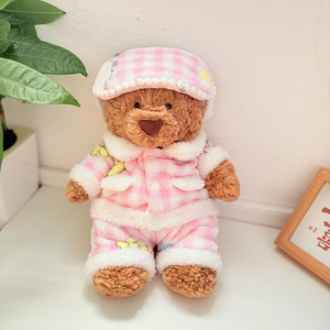 Ensemble de vêtements pour poupée unisexe Barcelona Bear, pyjama en polaire et masque pour les yeux, 14 ans et plus, tenues adorables - Product Image 4