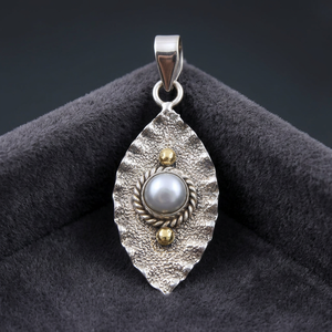 Round Shape <b>Locket</b> Freshwater Pearl AAA Grade 925 Sterling Silver Charm Pendant Jewelry Elegant Classic Engagement - Product Image 3