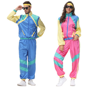 Set Costume Cosplay Retrò Disco per Coppie Halloween - Abbigliamento per Performance Hip-hop e Sport all'Ingrosso - Product Image 1