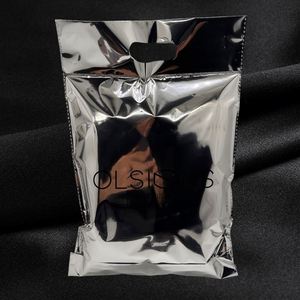 Custom LOGO Premium Silver Mailer Bag with Handle & Aluminum Mailing Pouches - Sturdy Shipping Envelopes for E-commerce - Product Image 3