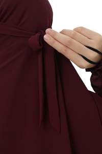 SIPO – ensemble de prière du Ramadan malaisien, télékung singapour, personnalisé, Oem, en soie, 2 pièces, broderie en dentelle, vêtements de prière - Product Image 3