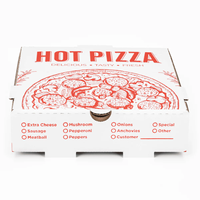 Boîtes à pizza en carton ondulé imprimé en gros, qualité alimentaire, logo personnalisé, différentes tailles, emballage à emporter pour pizza, matériaux recyclés