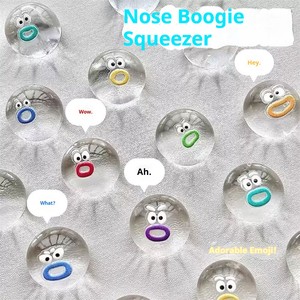 Petite figurine transparente Little Nose Ga, boulettes de dessin animé à presser, argile en caoutchouc souple, sensation agréable au toucher, anti-stress et décompression - Product Image 1