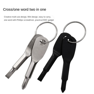 Équipement portatif extérieur de distribution d'énergie de secours d'EDC-combinaison croisée et droite de tête de tournevis de porte-clés - Product Image 5