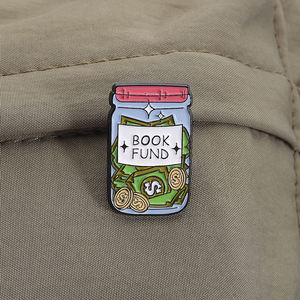 这么多书这么少时间珐琅别针阅读情人金属胸针翻领背包徽章饰品礼品批发 - Product Image 3