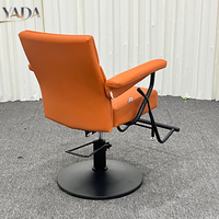 Chaise de salon moderne en cuir PU orange de qualité supérieure YADA, écologique, pour coiffeur et salon de barbier