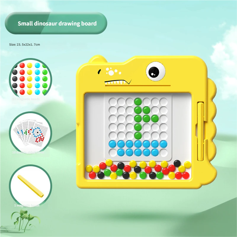 Nuova tromba con filo, colore giallo maca-dinosauro, confezione in scatola