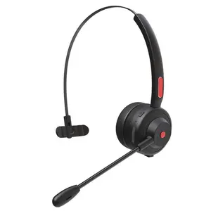 BT 5.0 ENC Headphone Peredam Kebisingan dengan Mikrofon Senyap Basis Pengisian Daya Headset BT Nirkabel untuk Pusat Panggilan Laptop