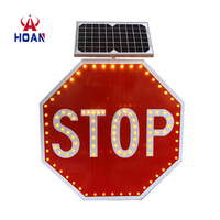 Panneau de signalisation à réflecteur 3M Panneau de signalisation à DEL solaire clignotant
